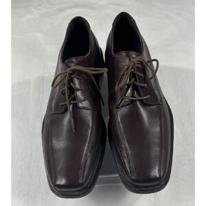 Rockport Men's K70881 Dark Brown‎ Leather Toe Lace Up Oxford Dress Shoes 9.5